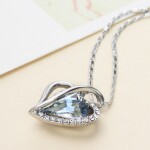 Náhrdelník Swarovski Elements True Love modrý - srdíčko, Světle modrá 42 cm + 5 cm (prodloužení)