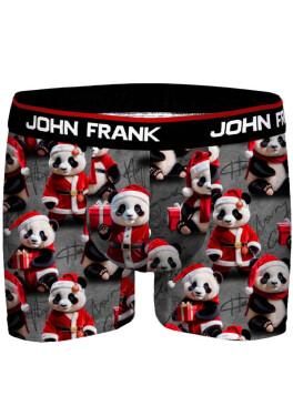 Pánské boxerky John Frank JFBD52-CH-SANTA PANDA XL Šedá