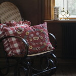Strömshaga Povlak na polštář Ida Check Red/White 45 × 45 cm, červená barva, textil