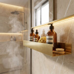 REA - Police do koupelny SF04 60cm gold brush REA-06005