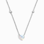 Royal Fashion stříbrný náhrdelník GU-DR23100N-SILVER-MOONSTONE-TOPAZ