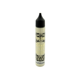 Metalická kontura 3D barva Cadence, 25 ml platinová