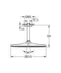 GROHE - Rainshower Hlavová sprcha 310 Mono, 1 proud, stropní rameno 14 cm, chrom 26559000