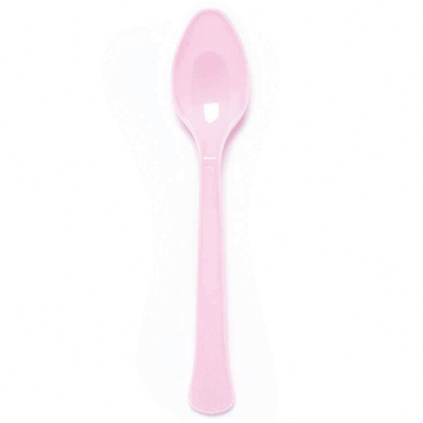 Lžíce světle růžová plastová 24 ks Lžíce světle růžová plastová 24 ks