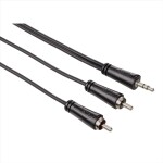 Hama 45336 kabel 3,5mm jack stereo na 2 cinch vidlice 1.5 m černá (45336-H)