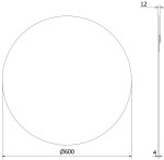 MEXEN - Alto zrcadlo 60 cm 9853-060-060-000-00