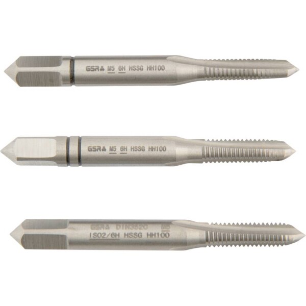 GSR B00105170 ruční závitník metrický M5 DIN 352 HSS-G 3 ks