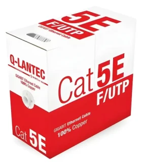 Síťový kabel F/UTP Cat5e šedý / Síťový kabel / Drát / 305 m / PVC / 24 AWG (KIF5PVC305Q)