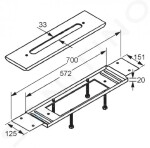 KLUDI - Příslušenství Montážní deska 7614846-00