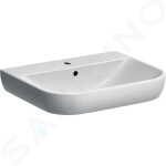 GEBERIT - Smyle Umyvadlo 600x480 mm, s přepadem, otvor pro baterii, bílá 500.228.01.1