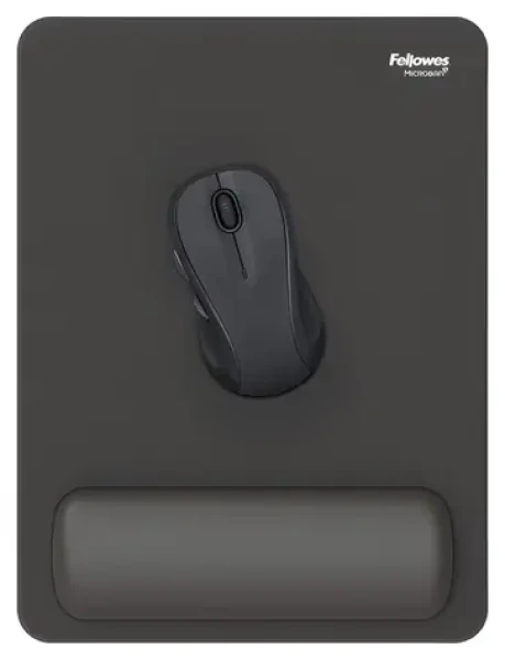 Fellowes BREYTA XL černá / Podložka pod myš a zápěstí / silikonová výplň / Microban / 280 × 210 mm
