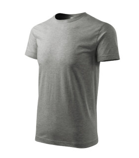 Heavy New tričko unisex tmavě šedý melír L