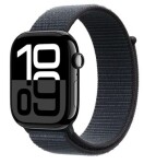 Apple Watch Series 10 GPS 46mm Klavírně černé hliníkové tělo - Inkoustově fialový provlékací řemínek / 130–200 mm (MWWR3)