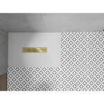 MEXEN/S - Toro obdélníková sprchová vanička SMC 140 x 70, bílá, mřížka zlatá 43107014-G