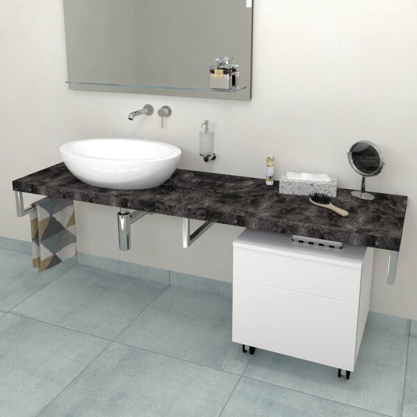 SAPHO - AVICE deska pod umyvadlo 120x50cm, tl.5cm, štípaný kámen AV129