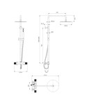 OMNIRES - CONTOUR termostatický sprchový sloup zlatá kartáčovaná /GLB/ CT8044GLB