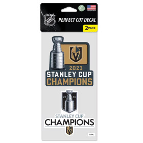Fanatics Set samolepek Vegas Golden Knights 2023 Stanley Cup Champions Two-Pack 4" x 8" Perfect Cut Decal Set
