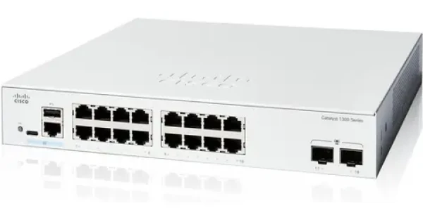 Cisco Catalyst C1300-16T-2G REFRESH / Switch / 16x GbE RJ-45 / 2x SFP / fanless / L3 Managed (C1300-16T-2G-RF)