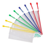 Djois obálka se zipem, DL, PVC síťovina, mix barev, 8 ks