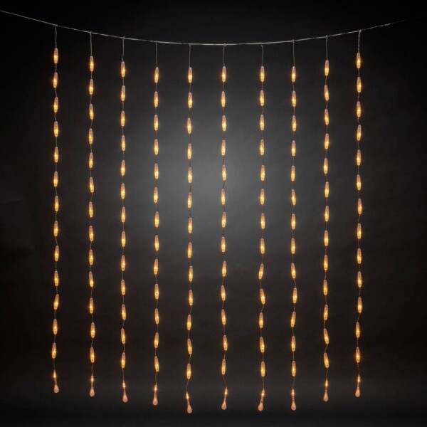 Konstsmide světelný závěs venkovní Energetická třída (EEK2021): G (A - G) 140 LED jantar (š x v) 1200 mm x 1400 mm