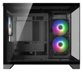 COUGAR FV150 ARGB černá / PC skříň / Mini Tower / micro-ATX / mini-ITX / tvrzené sklo / bez zdroje (CGR-2QA6B-RGB)