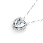 Elenys pozlacený náhrdelník Swarovski Srdce 18K bílé zlato