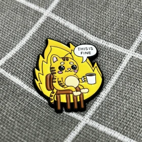 Pinarna.cz This is fine - Tohle je v pohodě kočička s kafíčkem v plamenech