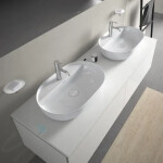 DURAVIT - Luv Umyvadlo na desku, 600x400 mm, bez přepadu, s otvorem pro baterii, WonderGliss, bílá 03806000001