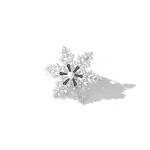 Vánoční brož Swarovski Elements Desireé - sněhová vločka, Stříbrná