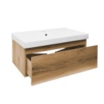 Koupelnová skříňka s umyvadlem SAT B-Way 79x30x45 cm dub BWAY80OAKU1 BWAY80OAKU1