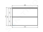 Kielle - Arkas I Zrcadlová skříňka s LED osvětlením, vyhříváním a USB portem, 80x70x13 cm, matná černá 50111814