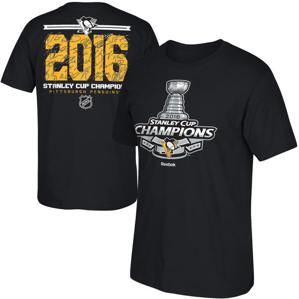 Pánské Tričko Pittsburgh Penguins 2016 Stanley Cup Champions Signature Velikost: