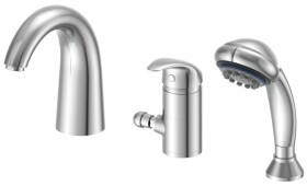 AQUALINE - KASIOPEA tříprvková baterie na okraj vany, chrom 1107-30
