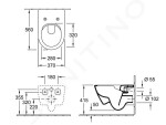 VILLEROY & BOCH - Subway 2.0 Závěsné WC, DirectFlush, CeramicPlus, Almond 5614R0AM