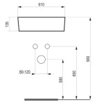 HOPA - Umyvadlo na desku PIEGA 61×40×13,5 cm OLKLT2203