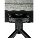 Židle jídelní, krémová látka, noha černý kov, otočný mechanismus 360°