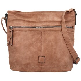 Trendy dámská koženková crossbody kabelka Tomila, růžová