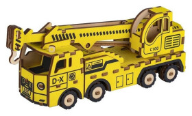 3D Dřevěné puzzle: Jeřábový vůz