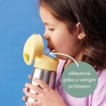 B.box Termoska na pití s brčkem 350 ml béžová - Latte