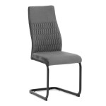 Židle jídelní, šedá látka, černý kov
