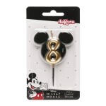 Dortisimo Dekora svíčka Mickey černo-zlatá číslo 8