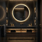 REA - Zrcadlo LED 90cm MMJ BRUSH ROSE GOLD HOM-05510