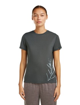 Dámské merino triko s krátkým rukávem ICEBREAKER Wmns Core SS Tee Panax, Obsidian velikost: M