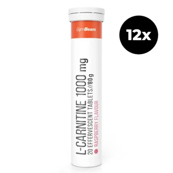 L-karnitin 1000 mg šumivý - GymBeam (malina, 12 x 20 tab) (31295-5-12x20tab-malina)
