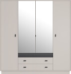 Šatní skříň AllMo AL16 Barva korpusu + barva dveří: Dub Estena + Antracit