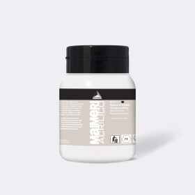 Akrylová barva Maimeri Acrilico 500 ml – bílá titanová 018