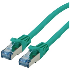 Roline 21.15.2837 RJ45 síťové kabely, propojovací kabely CAT 6A S/FTP 10.00 m zelená dvoužilový stíněný, bez halogenů, samozhášecí 1 ks