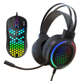 Marvo MH01BK Sada herní myš sluchátka / RGB / 6400 DPI (MH01BK)