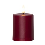 STAR TRADING LED svíčka Flamme Paula Red 10 cm, červená barva, plast