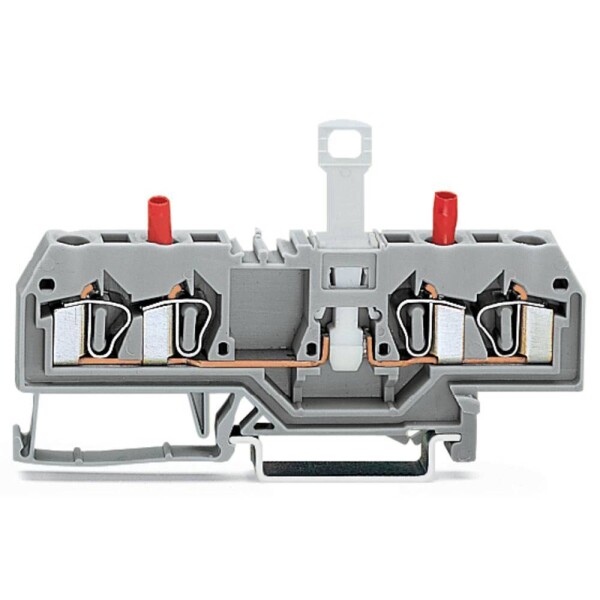 WAGO 281-666 oddělovací svorka 6 mm pružinová svorka osazení: L šedá 50 ks